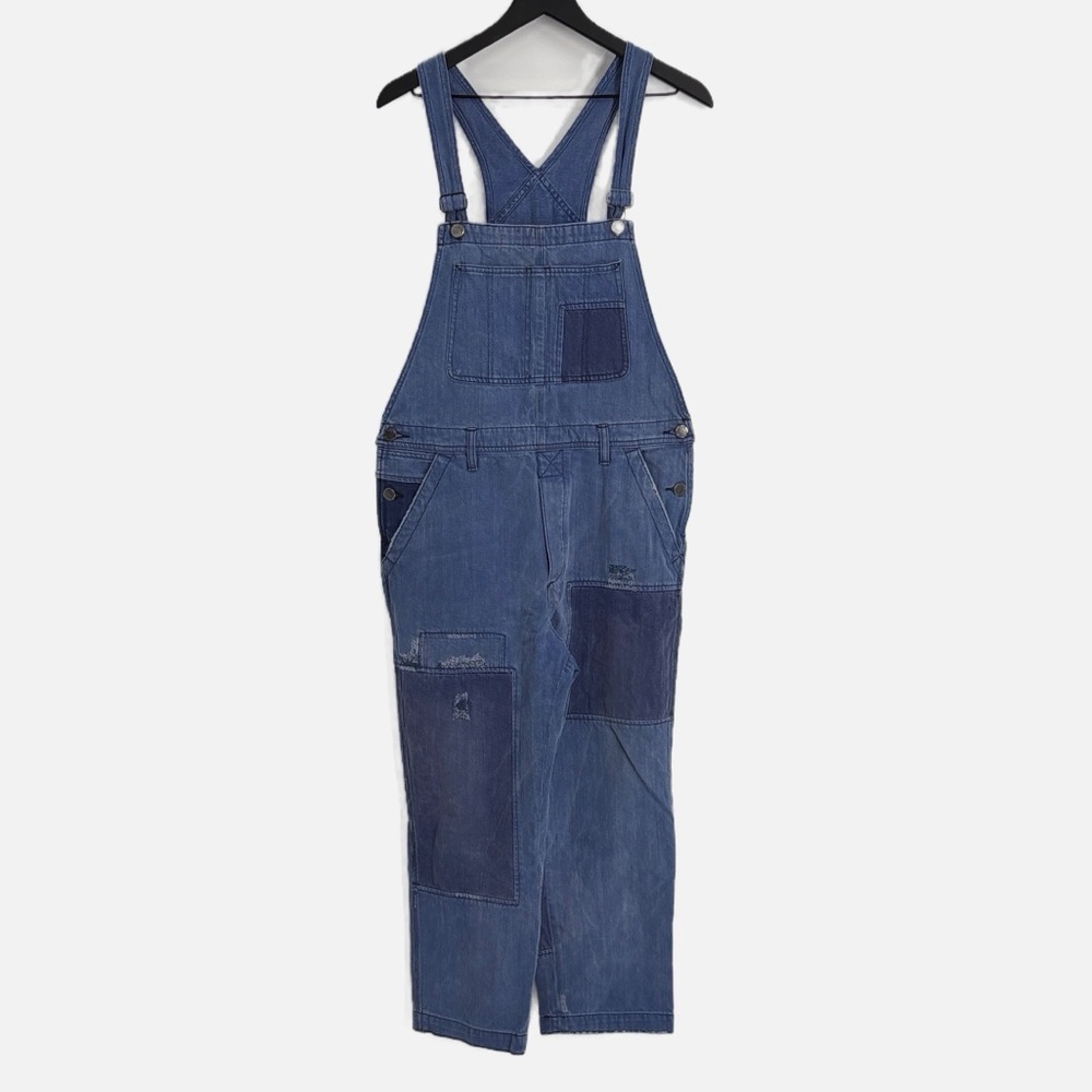 We The Free Cotton Denim Patched Overalls - Size 30